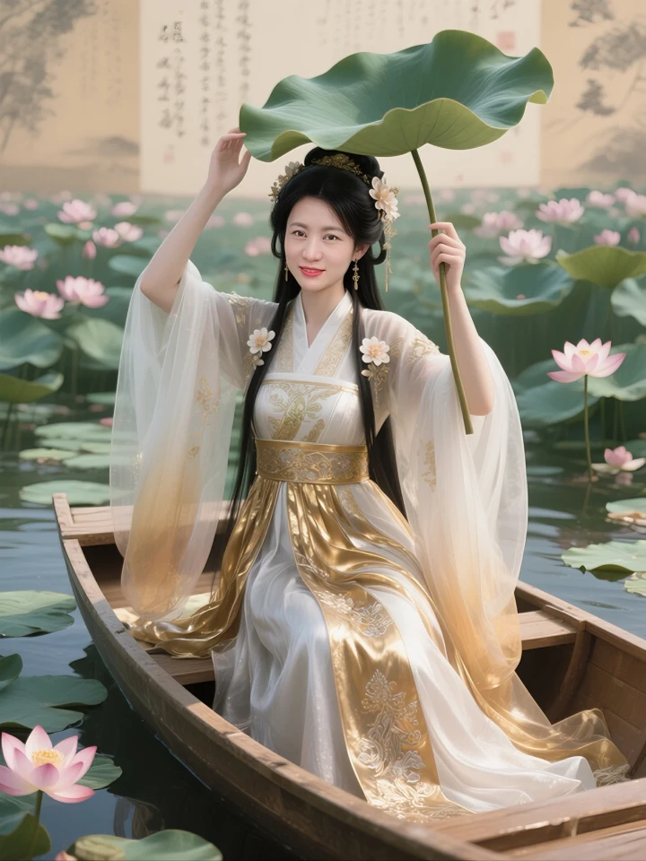 荷塘边温婉动人的中式美学人像