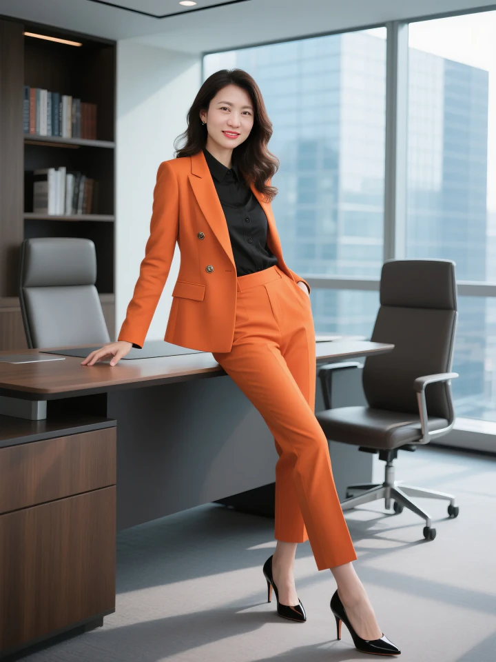 Aifaceu 侧颜职场大片，窗边自然光捕捉，展现 99% 侧脸特征还原。